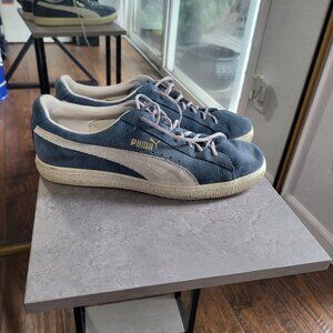 Puma blue suede size 10 shoes